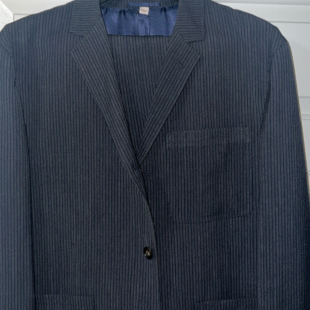 Jcrew seersucker navy suit - 41R new w tags